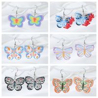 1 Pair IG Style Simple Style Butterfly Arylic Alloy Ear Hook main image 1