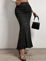 Women's Skirt Streetwear Sequins Solid Color Maxi Long Dress Daily main image 1