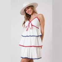 Women's Strap Dress Sexy Strap Sleeveless Color Block Above Knee Holiday Daily Beach main image 4