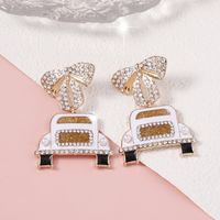 1 Pair Cartoon Style Car Bow Knot Zinc Alloy Earrings main image 6