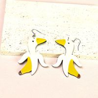 1 Pair Cute Exaggerated Banana Duck Arylic Drop Earrings sku image 1