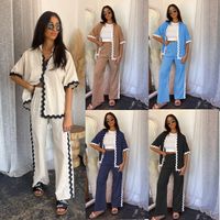 Daily Women's Simple Style Solid Color Polyester Pants Sets Pants Sets main image 1