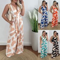 Streetwear Color Block Polyester Jumpsuits main image 1