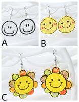 1 Piece IG Style Cute Smiley Face Flower Arylic Alloy Ear Hook main image 3