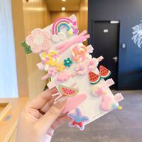 Women's Sweet Fruit Flower Butterfly Mixed Materials Stoving Varnish Hair Clip sku image 2