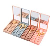 Décontractée Élégant Style Moderne Multicolore Plastique Verre Poignée En Plastique Pinceaux À Maquillage Sets D'outils De Maquillage Ensemble De 5 Pièces main image 9