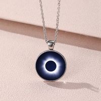 Wholesale Jewelry Hip-Hop Artistic Color Block Zinc Alloy Glass Chain Pendant Necklace main image 2