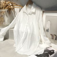 Women's Blouse Long Sleeve Blouses Elegant Solid Color main image 1