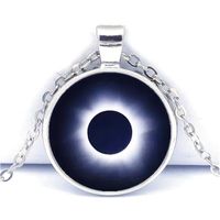 Wholesale Jewelry Hip-Hop Artistic Color Block Zinc Alloy Glass Chain Pendant Necklace sku image 1