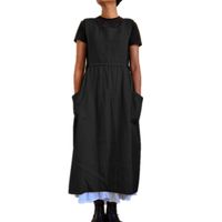 Frau Swing-Kleid Einfacher Stil U-Ausschnitt Ärmellos Einfarbig Maxi Langes Kleid Ferien Täglich main image 2