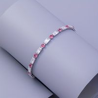 Wholesale Basic Modern Style Classic Style Geometric Copper Inlay Artificial Crystal Zircon Bracelets main image 1
