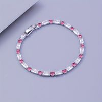 Wholesale Basic Modern Style Classic Style Geometric Copper Inlay Artificial Crystal Zircon Bracelets sku image 1