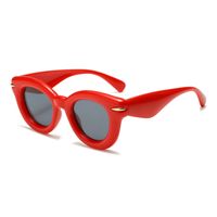 Retro Sweet Solid Color Ac Round Frame Full Frame Glasses main image 4