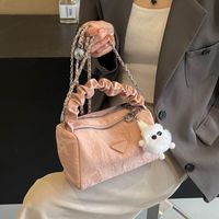 Women's Medium Pu Leather Solid Color Streetwear Zipper Crossbody Bag main image 4