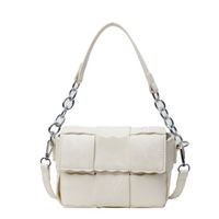 Women's Small Pu Leather Lattice Solid Color Basic Classic Style Magnetic Buckle Square Bag sku image 1