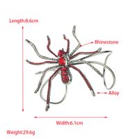Wholesale Jewelry Hip-Hop Exaggerated Rock Spider Alloy Crystal 14K Gold Plated Plating Inlay Bangle main image 2