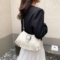 Femmes Moyen Faux Cuir Couleur Unie Vêtement De Rue Gland Forme D'Oreiller Fermeture Éclair Sac Sous Les Bras main image 2