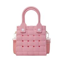 Femmes Petit Plastique Couleur Unie De Base Style Classique Creux Carré Ouvert Sac Bandoulière main image 2