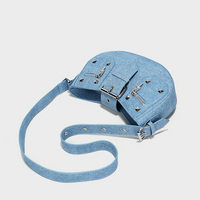 Women's Medium Pu Leather Solid Color Streetwear Rivet Zipper Underarm Bag main image 6