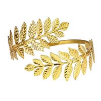 Wholesale Jewelry Exaggerated Vacation Classic Style Leaves Alloy 14K Gold Plated Plating Bangle sku image 1