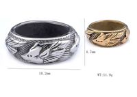 Hip-Hop Streetwear Crown 316 Stainless Steel  Carving Men's Rings main image 7