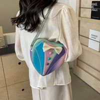 Women's Medium Pu Leather Gradient Color Solid Color Bow Knot Streetwear Zipper Shoulder Bag main image 2