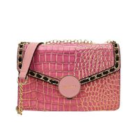 Women's Medium Pu Leather Solid Color Crocodile Streetwear Magnetic Buckle Square Bag main image 6