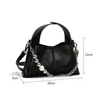 Women's Medium Pu Leather Solid Color Basic Classic Style Magnetic Buckle Crossbody Bag main image 2
