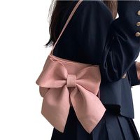Women's Medium Pu Leather Solid Color Cute Bowknot Zipper Underarm Bag main image 3