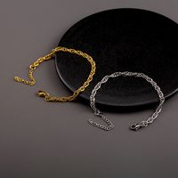 304 Stainless Steel 18K Gold Plated Casual Elegant Commute Polishing Solid Color Bracelets main image 6