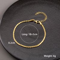304 Stainless Steel 18K Gold Plated Casual Elegant Commute Polishing Solid Color Bracelets main image 2