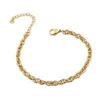 304 Stainless Steel 18K Gold Plated Casual Elegant Commute Polishing Solid Color Bracelets sku image 1