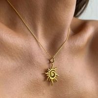 Wholesale Jewelry Simple Style Classic Style Solid Color Zinc Alloy Gold Plated Plating Pendant Necklace main image 1