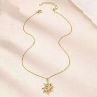 Wholesale Jewelry Simple Style Classic Style Solid Color Zinc Alloy Gold Plated Plating Pendant Necklace sku image 2