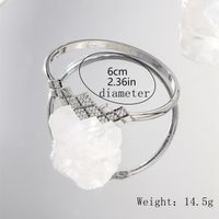 Simple Style Shiny Heart Shape Butterfly Alloy Hollow Out Inlay Zircon Women's Bangle sku image 3