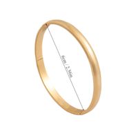 304 Stainless Steel Gold Plated Casual Luxurious Simple Style Plating Solid Color Bangle main image 4