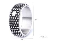 Hip-Hop Punk Cool Style Round Star 316 Stainless Steel  Men's Rings main image 2