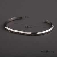 De Base Style Moderne Style Classique Forme C Lettre Acier Inoxydable 304 Polissage Unisexe Bracelet main image 2