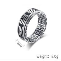 Hip-Hop Retro Solid Color 304 Stainless Steel Men's Rings main image 2