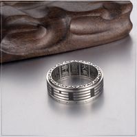 Hip-Hop Retro Solid Color 304 Stainless Steel Men's Rings main image 3