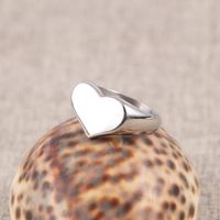 Cute Simple Style Heart Shape 304 Stainless Steel Rings In Bulk main image 3