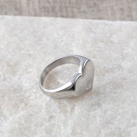 Cute Simple Style Heart Shape 304 Stainless Steel Rings In Bulk main image 6