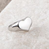 Cute Simple Style Heart Shape 304 Stainless Steel Rings In Bulk main image 1