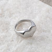 Cute Simple Style Heart Shape 304 Stainless Steel Rings In Bulk main image 5