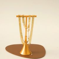 Kupfer 18 Karat Vergoldet IG-Stil Hawaiisch Moderner Stil Blätter Korn Armbänder Halskette main image 5