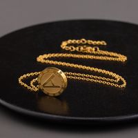 304 Stainless Steel 18K Gold Plated Casual Modern Style Commute Polishing Carving Letter Pendant Necklace main image 4
