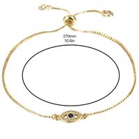 Copper K Gold Plated Casual Classic Style Hollow Out Inlay Eye Zircon Bracelets main image 2