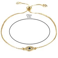 Cobre Chapado En Oro K. Casual Estilo Clásico Ahuecar Embutido Ojo Circón Pulsera sku image 1