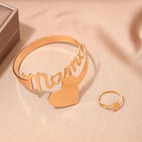 Basic Modern Style Classic Style Letter Alloy Hollow Out Mother'S Day Women's Rings Bracelets main image 5