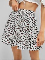 Summer Casual Ditsy Floral Polyester Above Knee Skirts main image 3